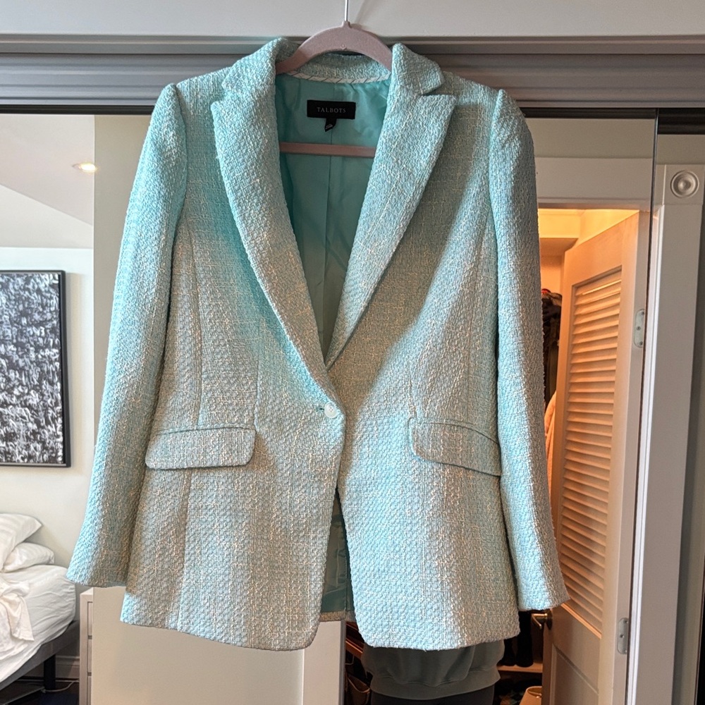 Talbots Aqua Textured Jacket